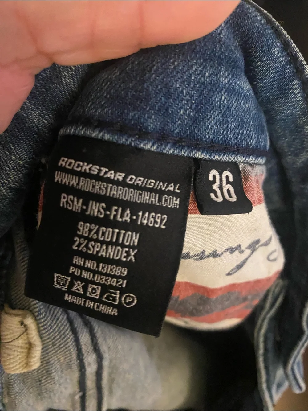 Men's Skinny Distressed Washed Blue Jeans - Frayed Panel Detail - Picture 7 of 7